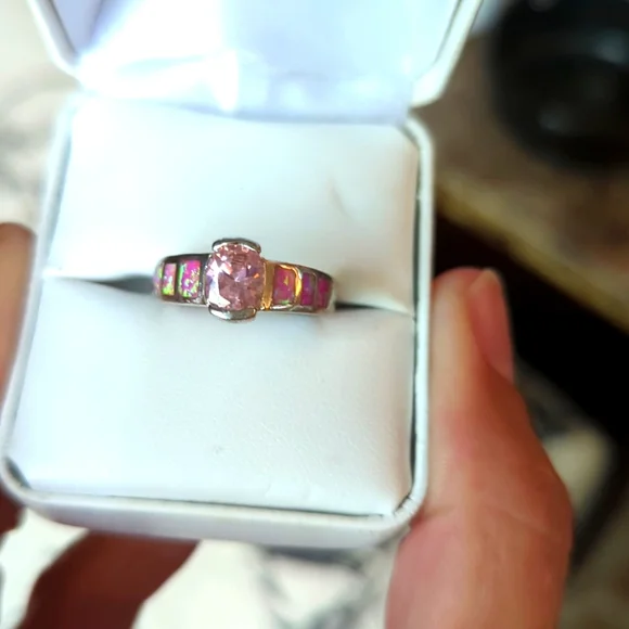 Nwt Pink Sapphire Ring Size 6.5